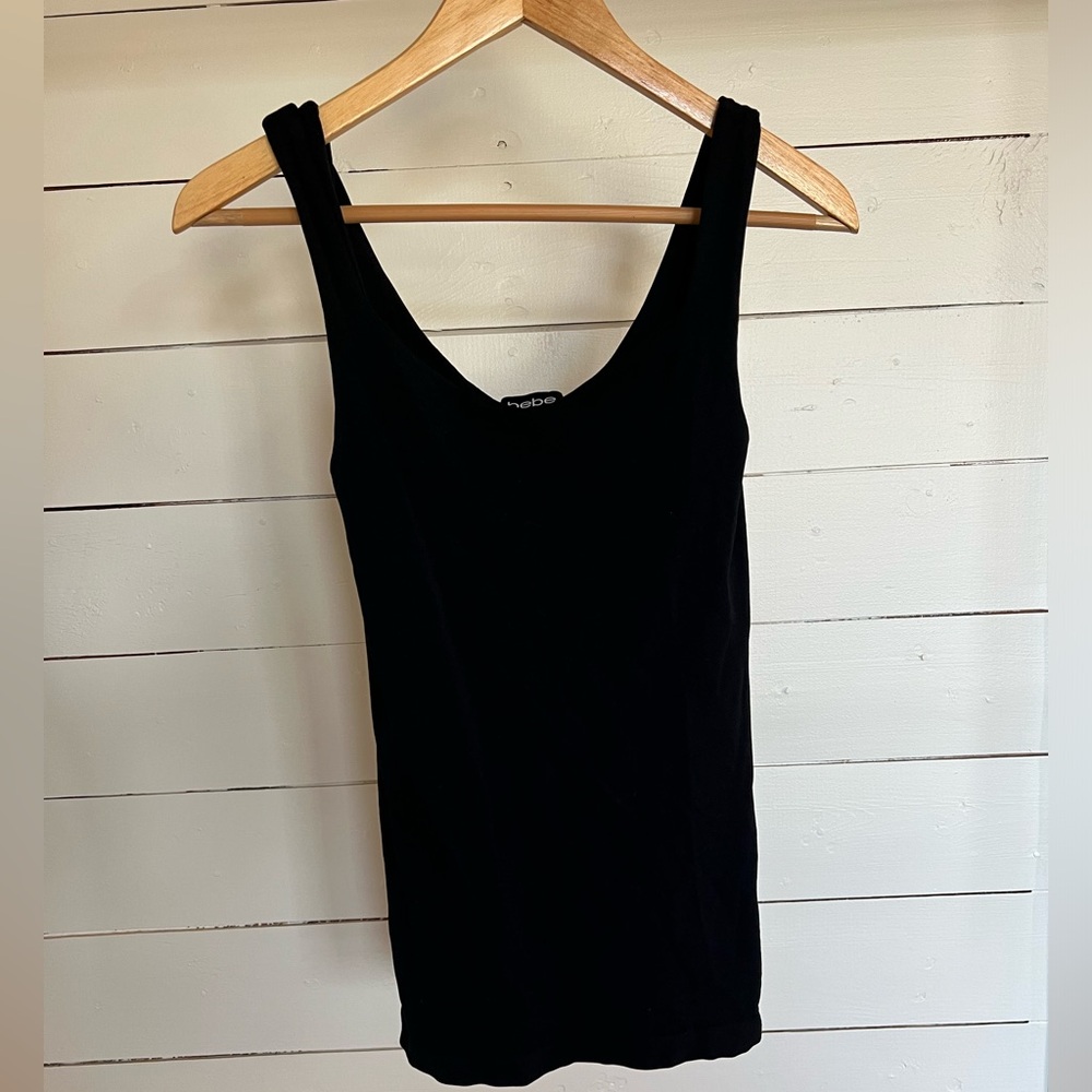 Bebe Classic Black Tank Top